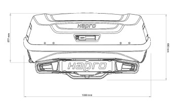 Box na ťažné zariadenie Hapro Boxer L420 Hexagon Black