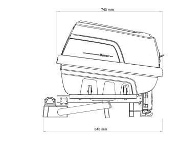 Box na ťažné zariadenie Hapro Boxer L420 Hexagon Black