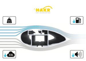 Strešný nosič HAKR KIT SYSTEM 0341/0001B/0142 – Wing Profil Black pre KIA Ceed
